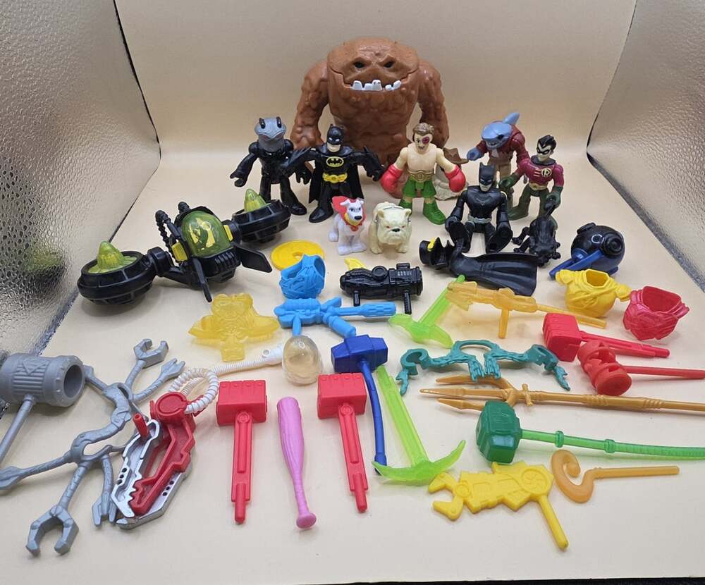 Fisher Price Imaginext DC Lot Clayface Batman Robin Accessories Weapons